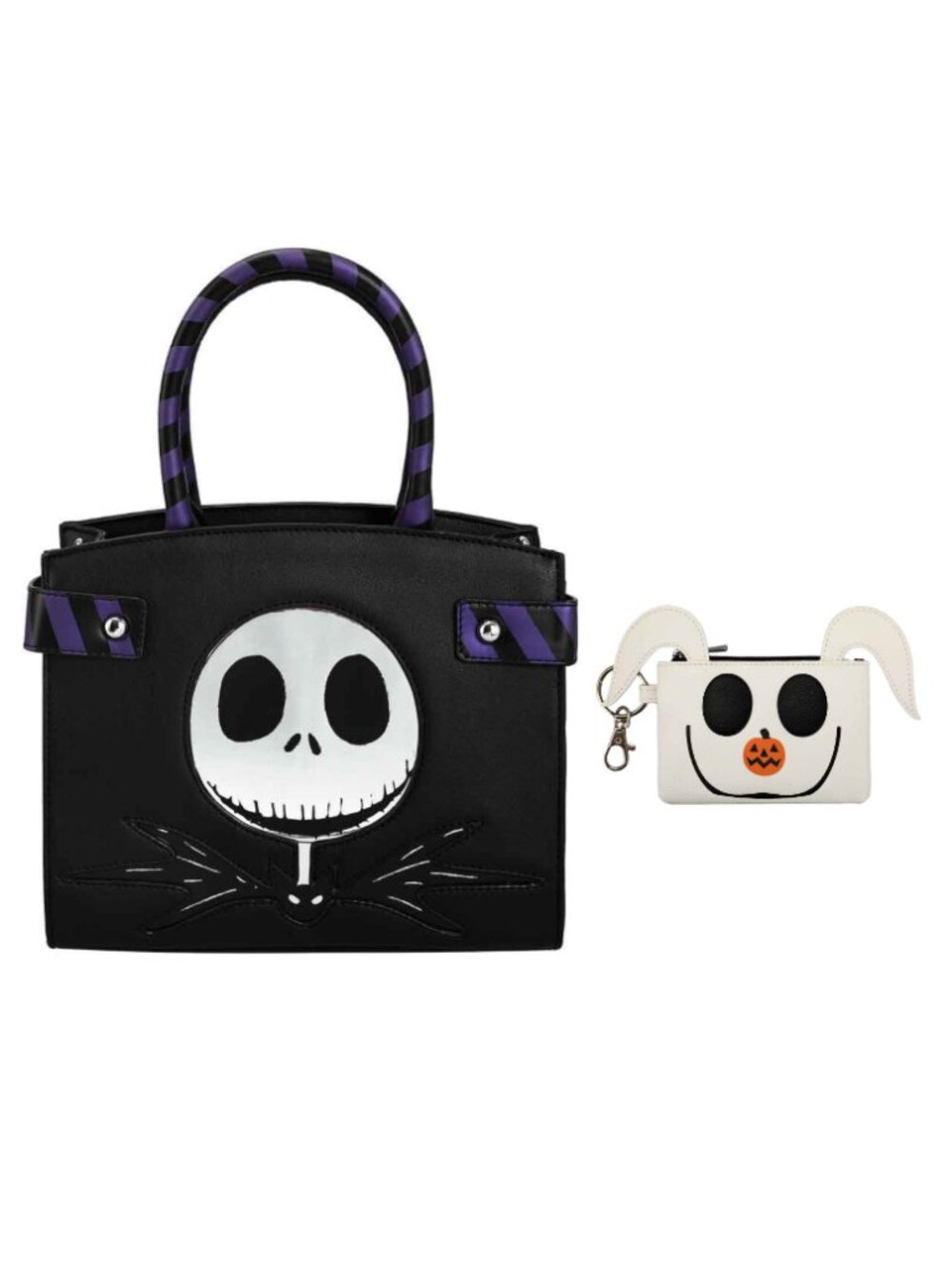 Nightmare Before Christmas Jack Skellington Purse and Zero ID Card Wallet